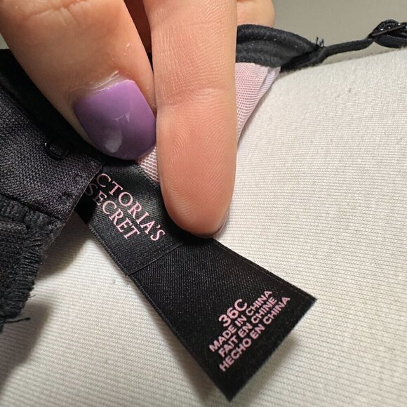 Victoria's Secret Women's Black Caged Lace & Mesh Corset Bustier 36C goth fairy - Picture 6 of 6